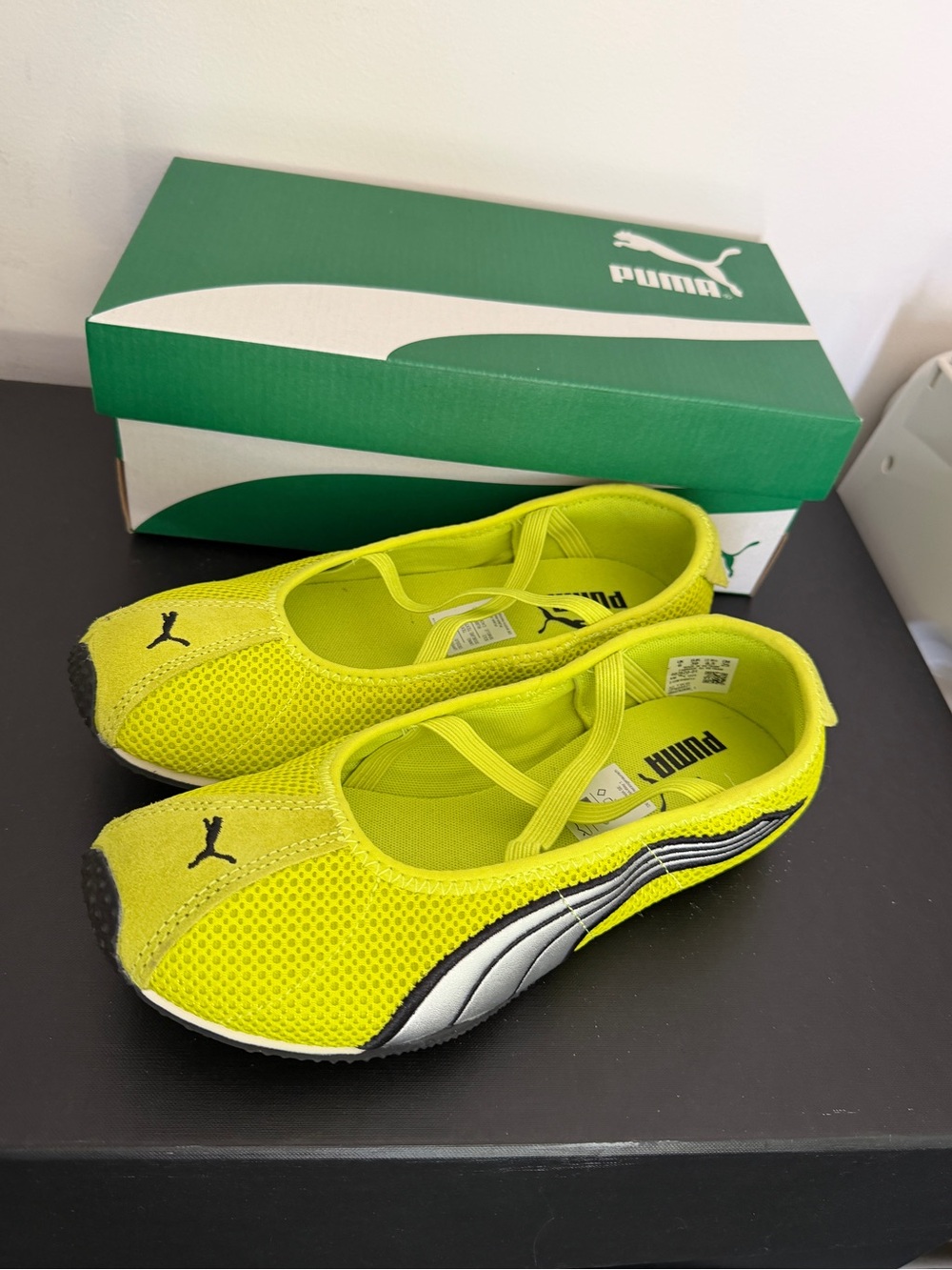 Puma H-Street Ballet Sneakers in Lime Silver